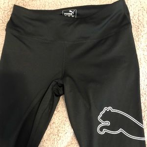Black Puma Crop Leggings